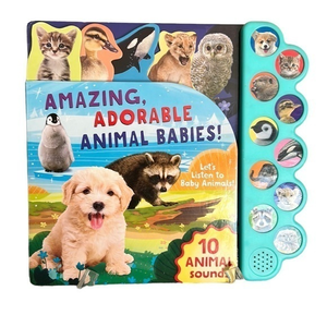 Amazing Adorable Animal Babies Musical Book with 10 sounds Brand New‎